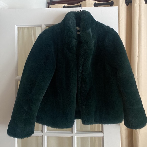 APPARIS - julie coat - faux fur - emerald green - Picture 7 of 12